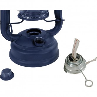 Petrolejová lampa Origin Outdoors 25cm Hurricane MODRÁ
