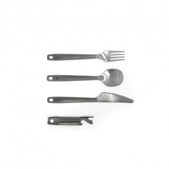 Příbor Origin Outdoors lehký cestovní BW 4-dílná skládací sada TITAN (45g)