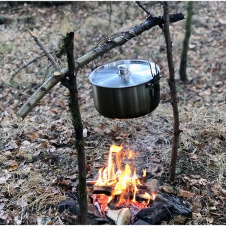 Nerezový kotlík Origin Outdoors HORDEN 10 L dvojité držadlo + nožičky