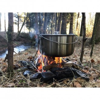Nerezový kotlík Origin Outdoors HORDEN 10 L dvojité držadlo + nožičky