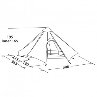 Stan ROBENS GREEN CONE pro 4 osoby ZELENÝ
