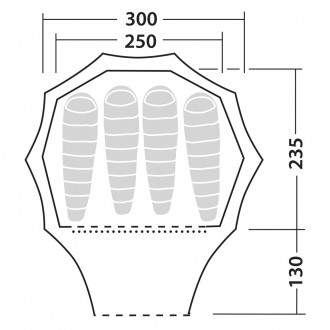 Stan ROBENS GREEN CONE pro 4 osoby ZELENÝ