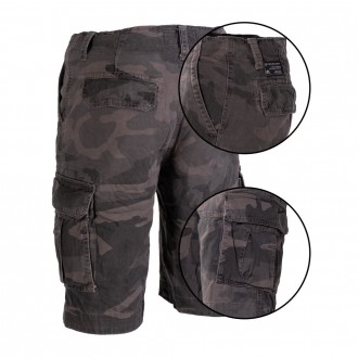 Kraťasy Mil-tec VINTAGE bavlněné předeprané DARK CAMO