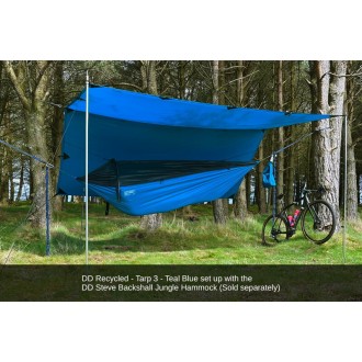 Bivakovací plachta DD Hammocks 3x3m RECYKLOVATELNÁ, modrozelená