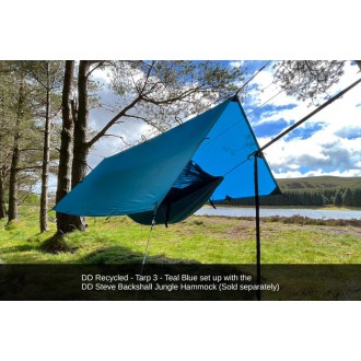 Bivakovací plachta DD Hammocks 3x3m RECYKLOVATELNÁ, modrozelená
