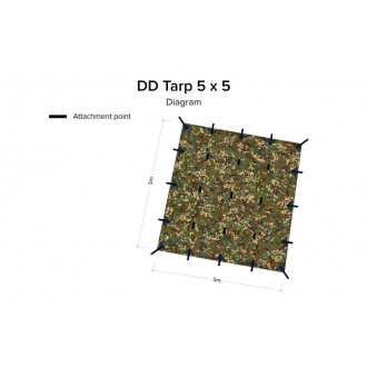 Bivakovací plachta DD Hammocks 5x5m, Multicam