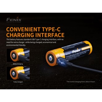 Dobíjecí baterie Fenix 21700 5000 mAh s USB-C (Li-Ion)