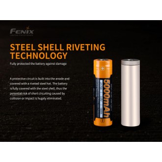 Dobíjecí baterie Fenix 21700 5000 mAh s USB-C (Li-Ion)