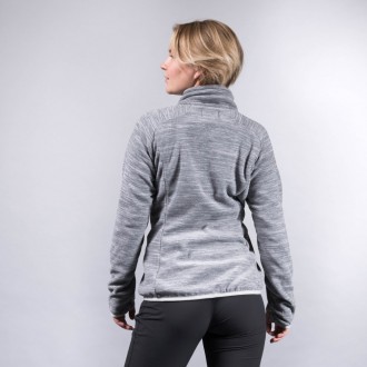 Mikina Bergans Hareid Fleece W Jacket Aluminium