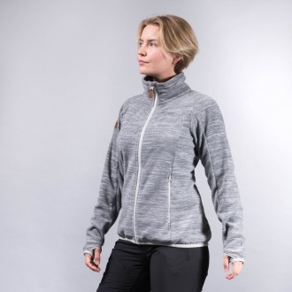 Mikina Bergans Hareid Fleece W Jacket Aluminium