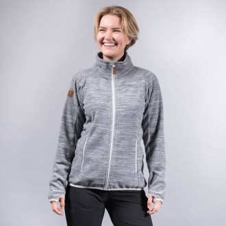 Mikina Bergans Hareid Fleece W Jacket Aluminium