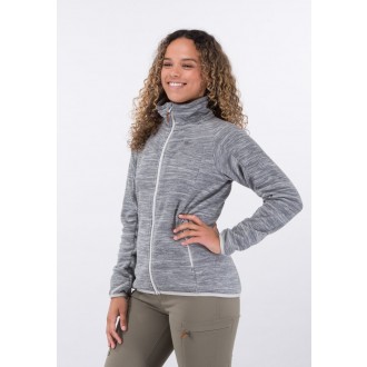 Mikina Bergans Hareid Fleece W Jacket Aluminium