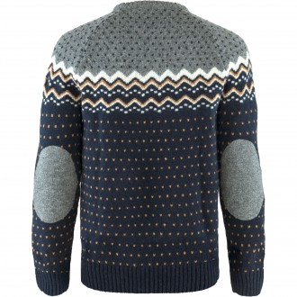 Svetr Fjällräven Övik Knit Sweater M dark navy