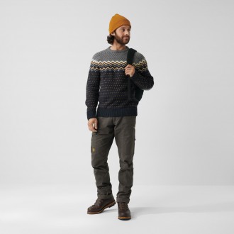 Svetr Fjällräven Övik Knit Sweater M dark navy
