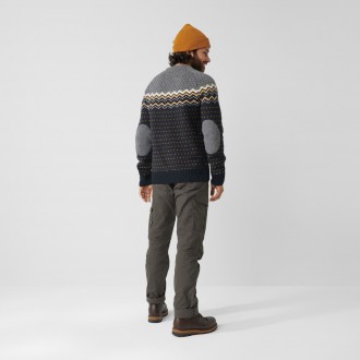 Svetr Fjällräven Övik Knit Sweater M dark navy
