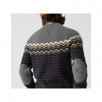 Svetr Fjällräven Övik Knit Sweater M dark navy