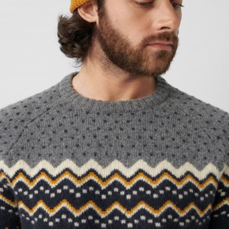 Svetr Fjällräven Övik Knit Sweater M dark navy