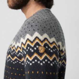 Svetr Fjällräven Övik Knit Sweater M dark navy