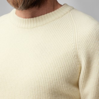 Svetr Fjällräven Övik Rib Sweater Man Chalk White