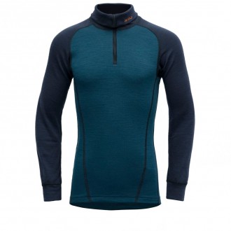 Triko Devold Duo Active Merino Zip Neck Junior Ink