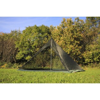 Vnitřní stan DD Hammocks Superlight Pyramid mesh Tent XXL, rodinný, 4 dobrodruzi, oliva zelená