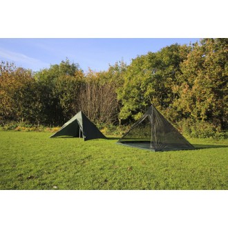 Vnitřní stan DD Hammocks Superlight Pyramid mesh Tent XXL, rodinný, 4 dobrodruzi, oliva zelená